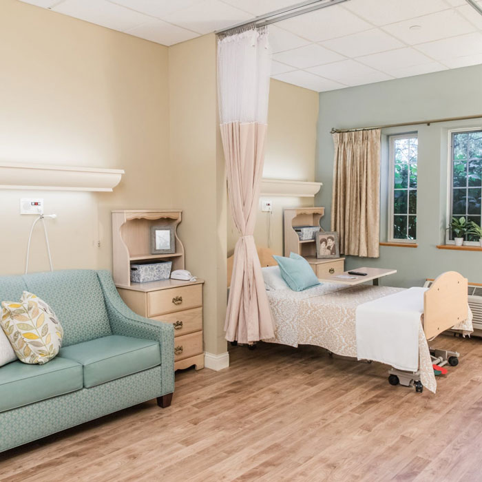 interior of resident room at Hillebrand Nursing and Rehabilitation